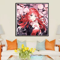 Direct from factory DIY digital oil painting children's hand-painted cartoon coloring stress relief 20*20 landscape floral oil painting