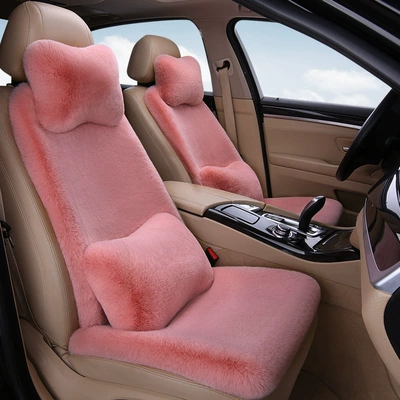 Plush Three-Piece Set, Seat Cushion, Backrest, Seat cushion, seat cover - taro-purple-single-seat-cushion-backrest-neck-pillow-and-lumbar-pillow-set-thick-plush