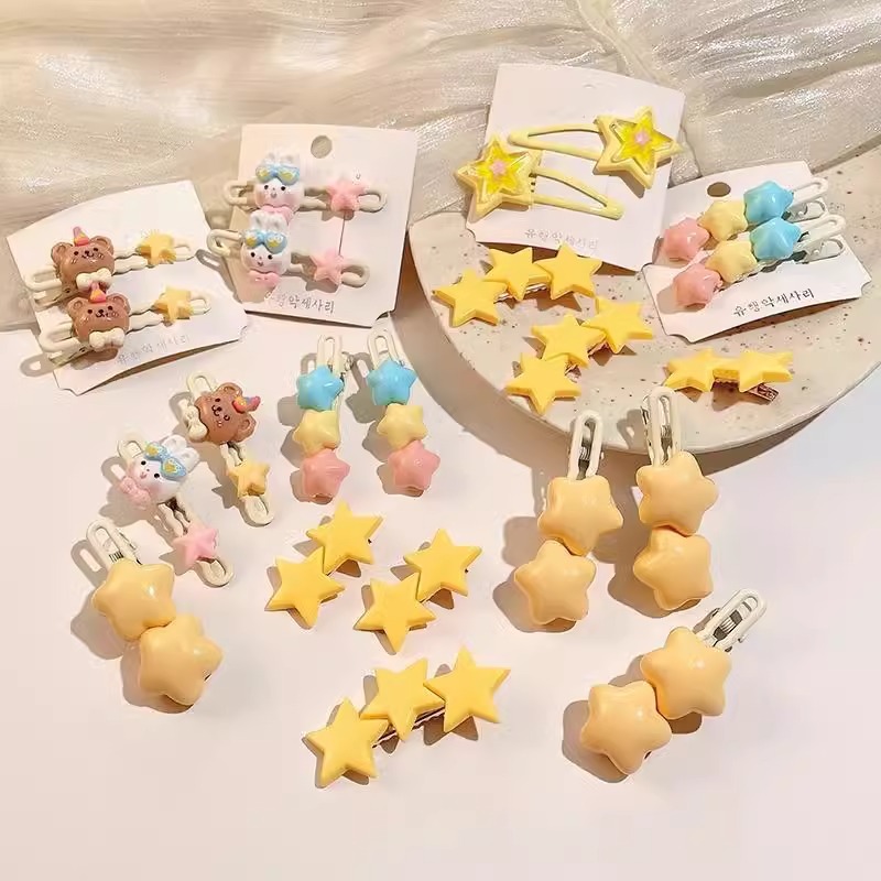 Horquilla estrella hembra linda horquilla de dopamina de verano clip de flequillo lateral para cabello roto 2024 nuevo clip pequeño y2k