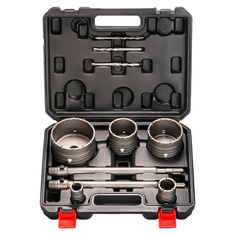 Un lote de 60mm broca de perforación en seco de pared perforadora de pared de ladrillo de hormigón martillo eléctrico perforador de pared de cabeza redonda