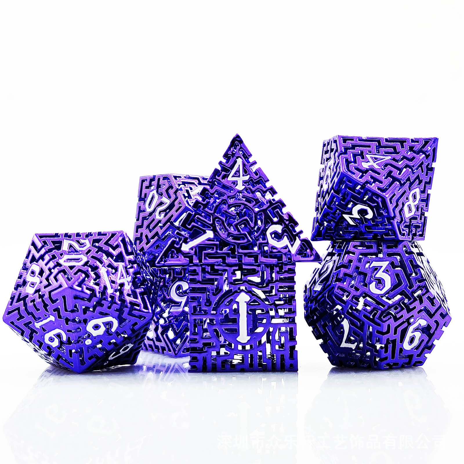 Творческий металлический лабиринт с полыми многогранными кубиками COC Run Dice Kit Sulu DND Set Table Tour Table Tour