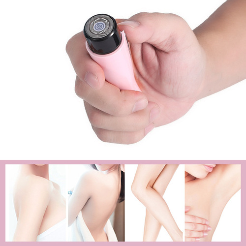 Electric mini epilator for women, dry battery hair removal machine for women's private parts, lip hair, electric shaver