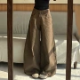 秋季宽松显瘦高腰牛仔裤