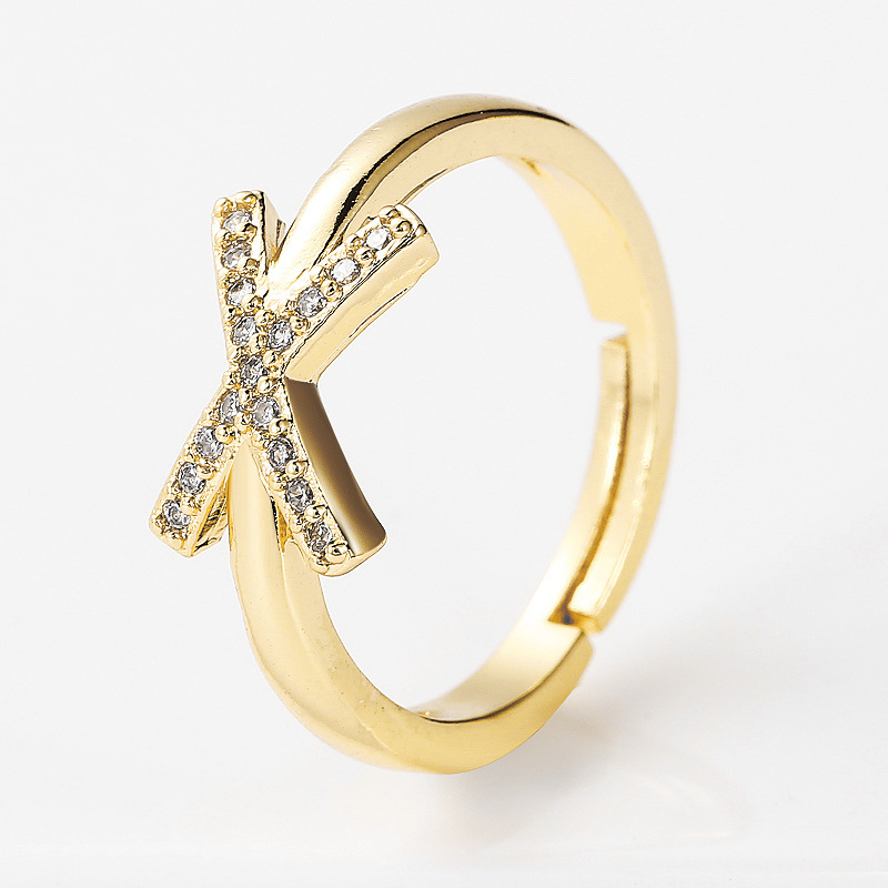 wholesale jewelry 26 English alphabet copper ring Nihaojewelrypicture15