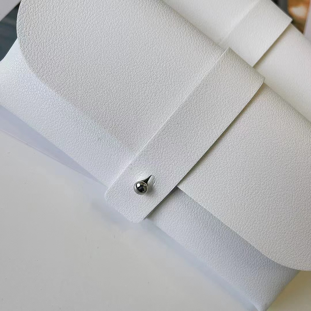 Buckle white leather box