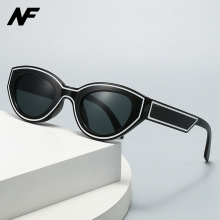 欧美跨境猫眼太阳镜男女款时尚复古ins网红墨镜百搭潮流太阳眼镜