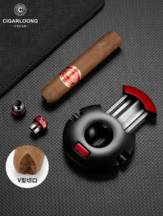 CIGARLOONG eggplant dragon stainless steel sharp blade portable cigar scissors space round double-edged cigar scissors