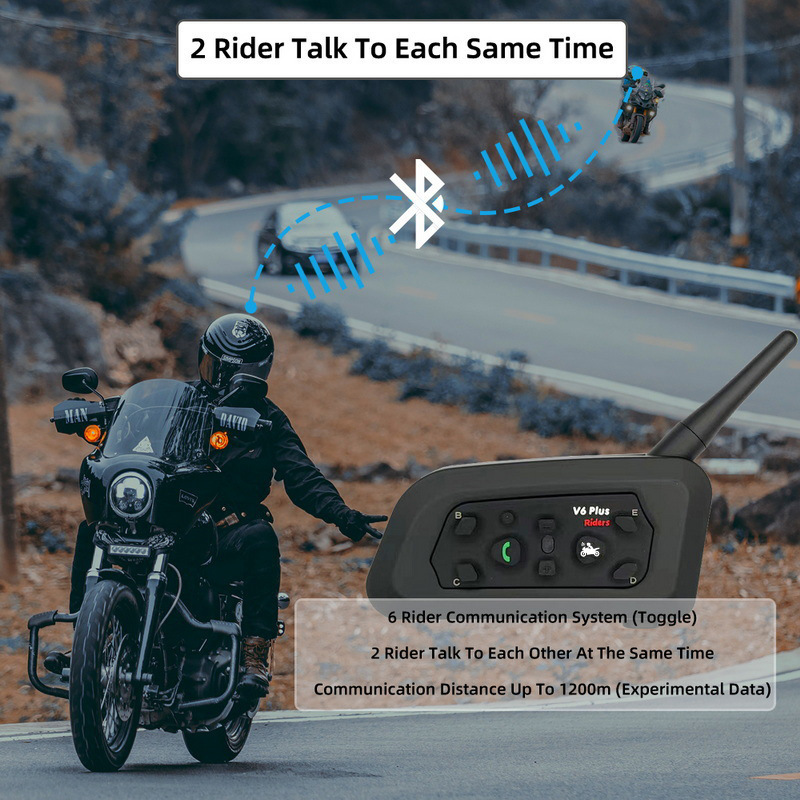Motorcycle Helmet Bluetooth Headset Bluetooth Intercom Bluetooth Headset Intercom Helmet Intercom Bluetooth Headset V6