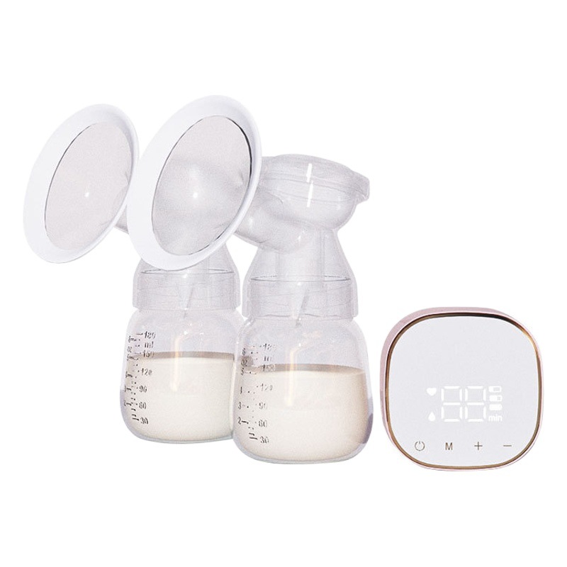 Zhibao bomba de mama bilateral eléctrica masaje automático mudo bomba de mama pantalla táctil LCD gran succión colector de mama