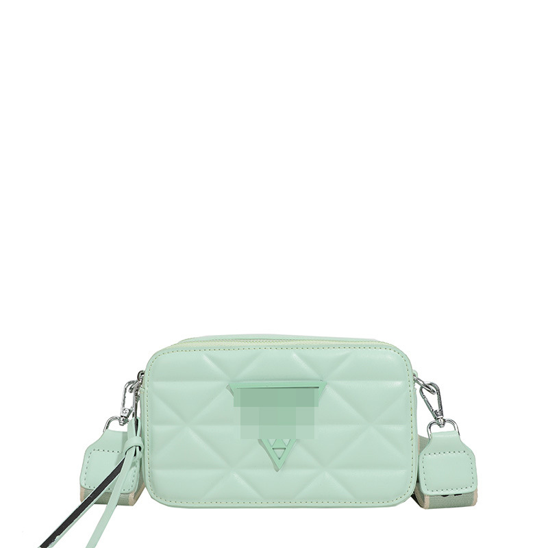 Bolso bandolera transfronterizo tendencia de moda femenina bolso de cámara de todo fósforo sentido de alta gama casual correa de hombro con bordado de rombo pequeño bolso cuadrado