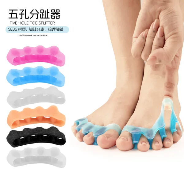 Five-Hole Toe Separator Toe Corrector Toe Valgus Toe Separator Five-Finger Separator Toe Overlapping Toe Separator
