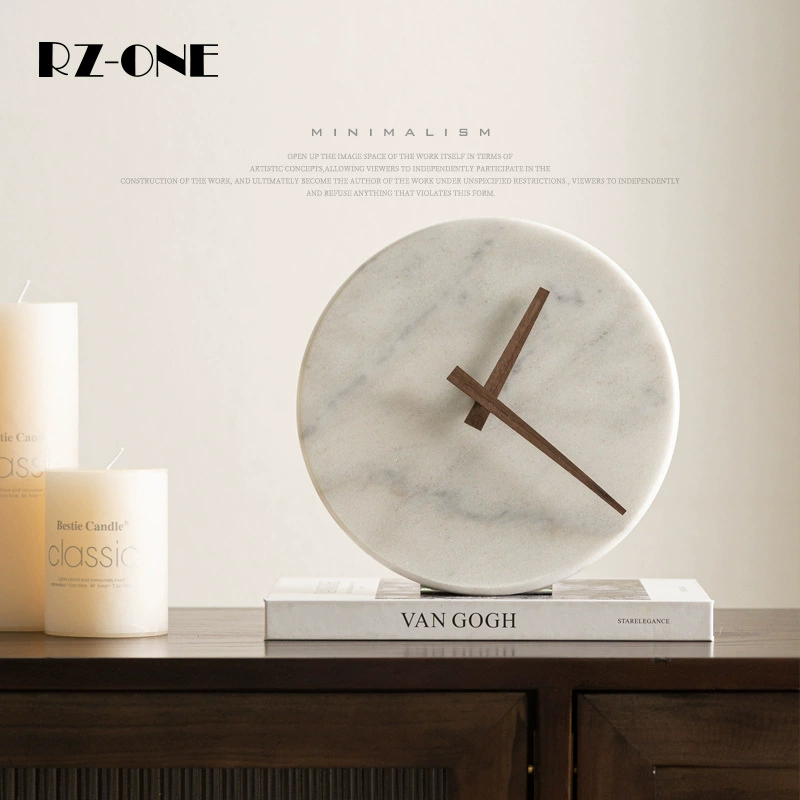 Настольные часы Craftsman Thirteen из высококачественного белого мрамора в стиле джаз, роскошный минималистичный декор