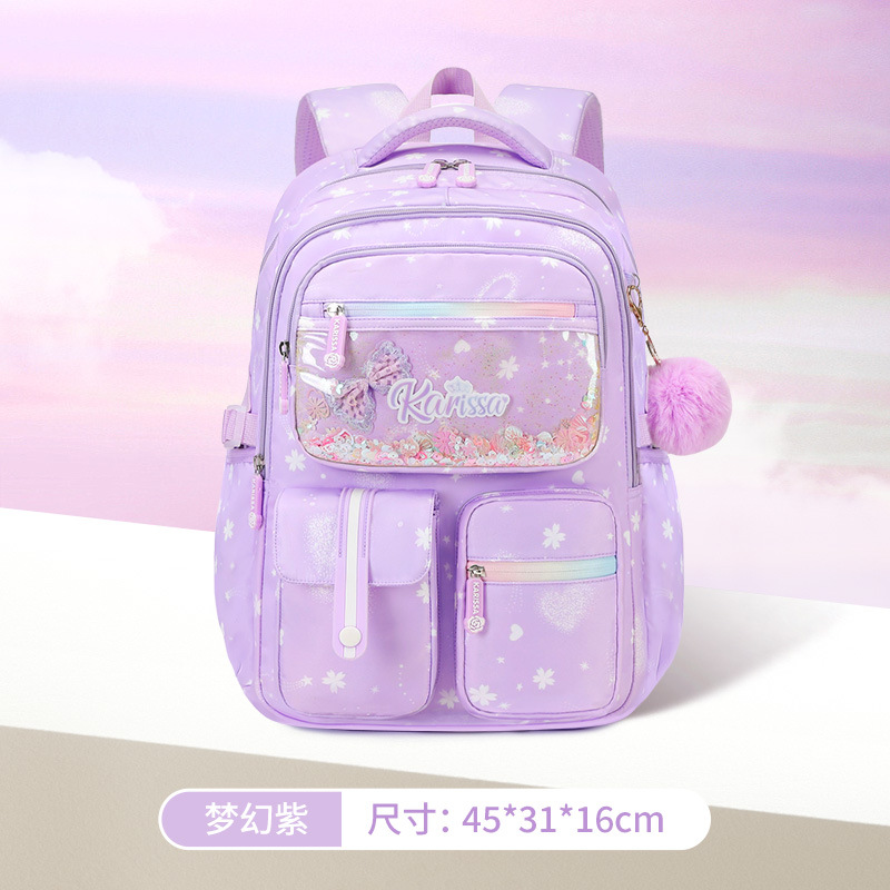 Transfronterizo 2025 nueva mochila escolar de la escuela primaria para niñas 1, 2, 3, 4, 5 a 6 grados Mochila de princesa coreana