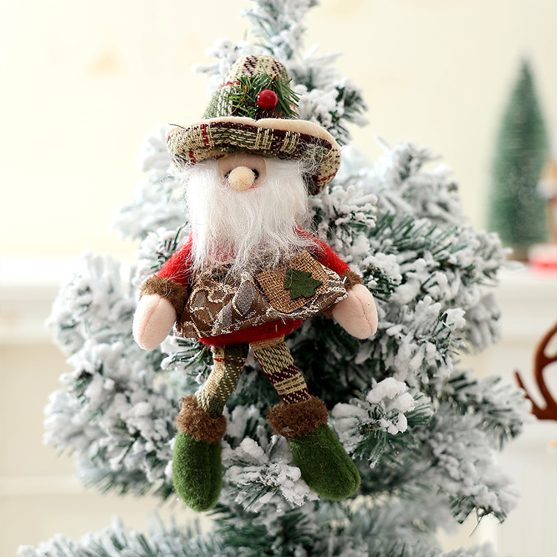 Christmas decoration supplies cartoon doll small pendant new snowman old man doll party atmosphere decoration decoration