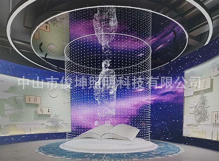 智能3D矩阵炫彩吊灯文旅引流三维动画摆件灯