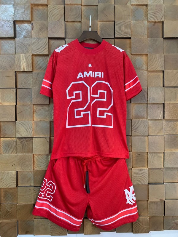 amiri24 新しい半袖 T シャツ番号 22 ジャージサッカーユニフォームメッシュスポーツカジュアルショーツカップルセット|undefined