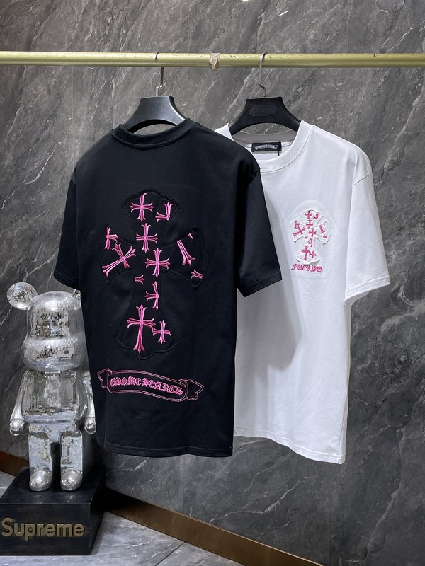 クロムハーツ 25 夏新作 クロムカジュアル ルーズ半袖コレクション 男女同型 卸売在庫あり|undefined