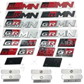适用于丰田改装贴GR GRSPORT GR MN金属贴标后标尾标