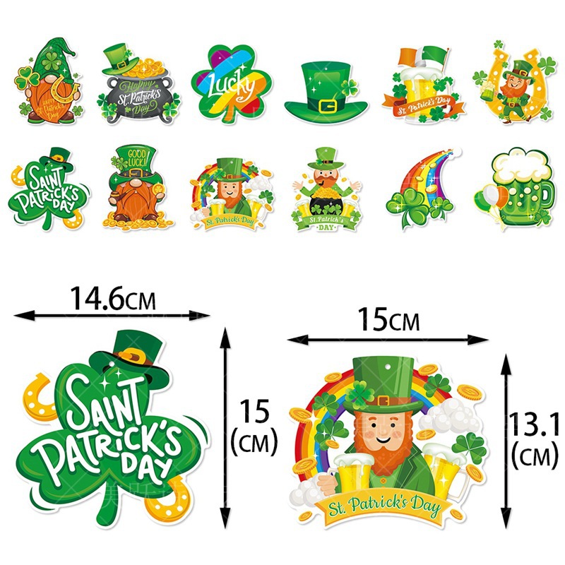 Día de San Patricio transfronterizo decoración espiral de decoración de fiesta de vacaciones irlandés enano adorno colgante