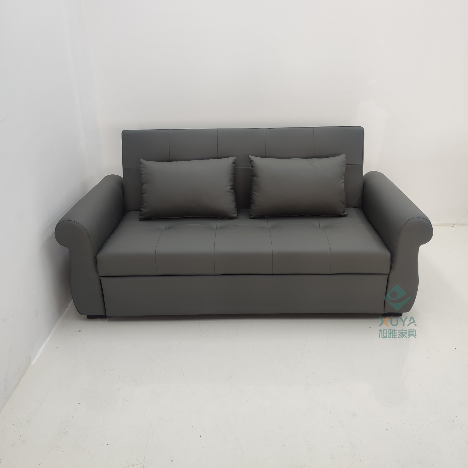 Art de cuero multifuncional moderno simple sofá cama plegable en la sala de estar dormitorio 1 apartamento pequeño peine de casa