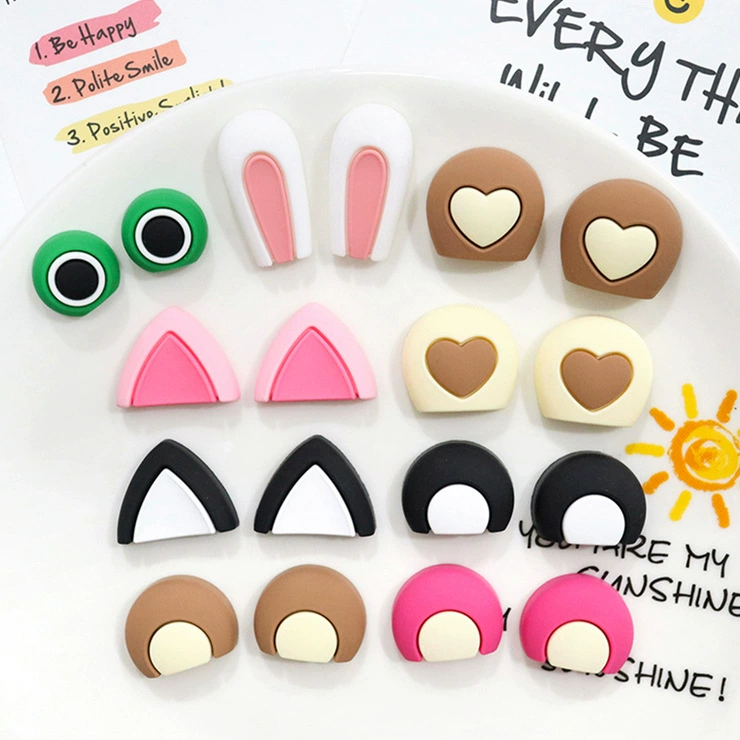 Three dimensional rabbit, phone case, nail decoration with accessories, children's hairgrip, material, cat, frog, handmade