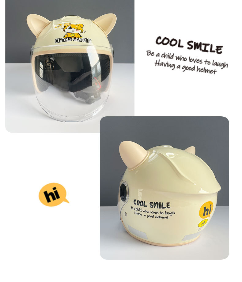 3C Certified Kidsren's Helmet for Electric Vehicles, Boys' Winter Warm Battery Bike Helmet, Girls' Safety Helmet for Ages 3 to 12, Suitable for All Seasons