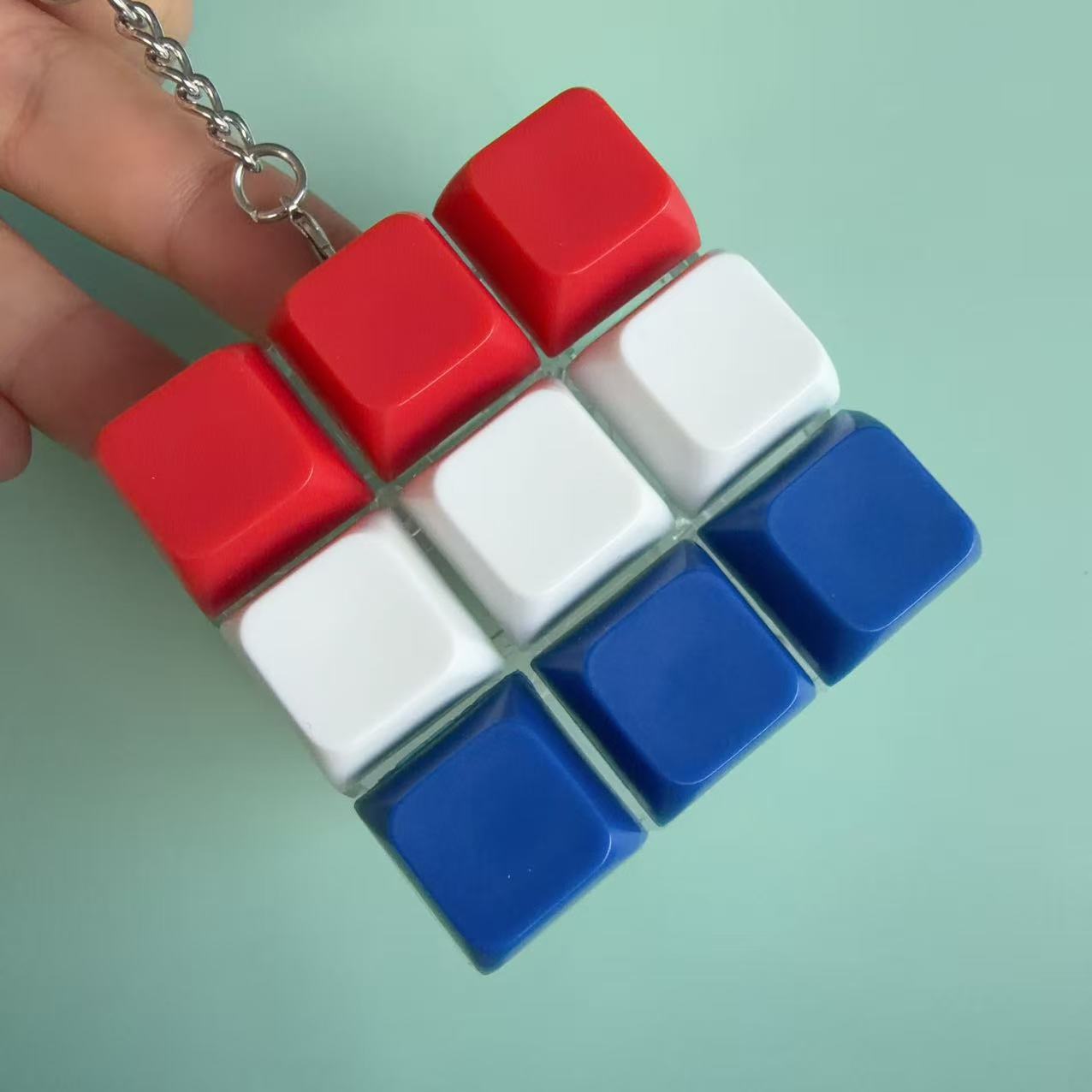 Nine-key transparent shell-red
