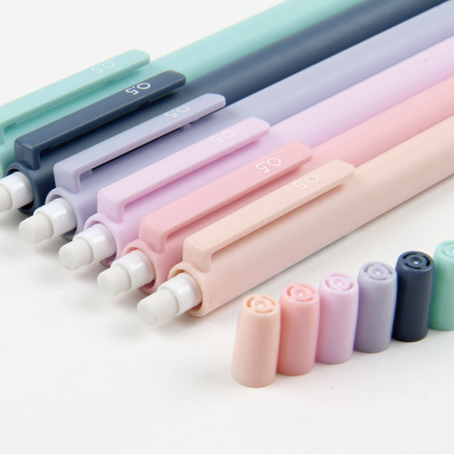 Tianzhuo 01688 Morandi color mechanical pencil triangular pole color pen holder simple automatic pen creative stationery