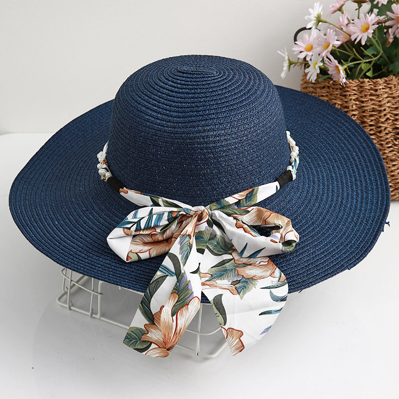 Women's Vacation Sweet Solid Color Big Eaves Sun Hat display picture 13