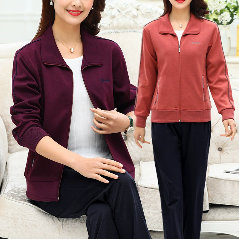 Модный новый спортивный костюм для женщин среднего и пожилого возраста, повседневные весенние и осенние жилеты, костюм с фабрики, многоцветный