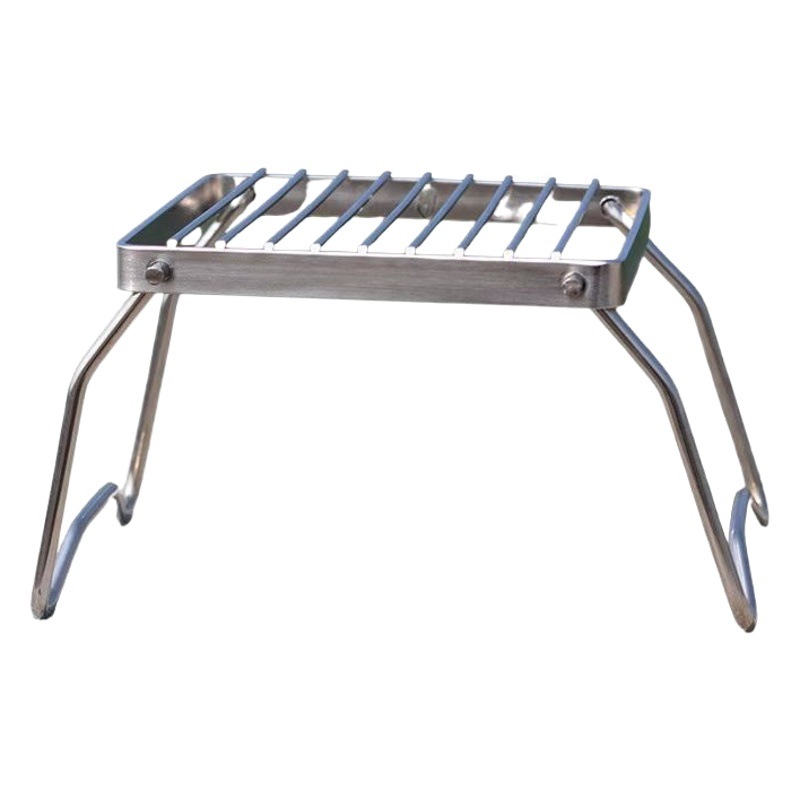 Venta al por mayor de acero inoxidable 304 al aire libre portátil plegable mini parrilla camping picnic barbacoa parrilla olla estufa soporte de cabeza