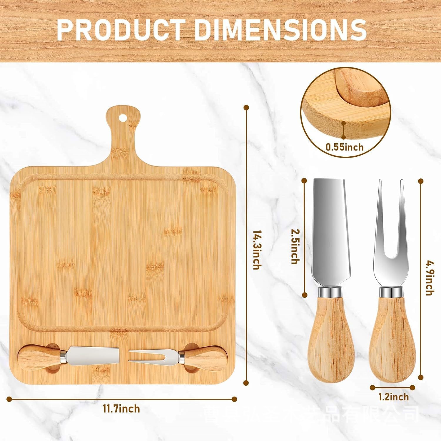 Nuevo producto Tablero de queso de bambú Hogar de madera maciza de doble cara Pizza disponible Tablero de perforación de sushi Tablero de perforación de madera con manija