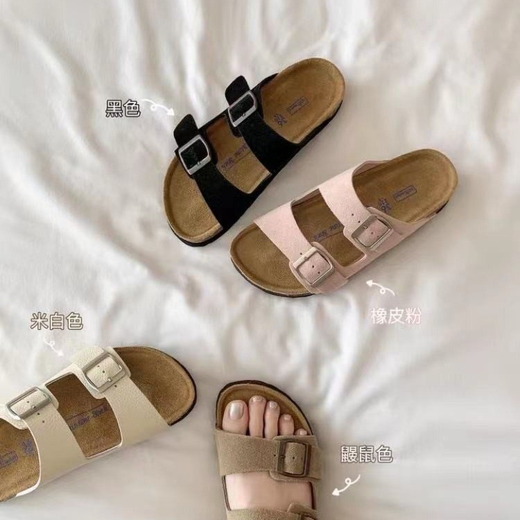 레트로 두꺼운 바닥 슬리퍼 여자 2024 년 여름 새로운 올 매치 게으른 슬립 온 캐주얼 비치 슬리퍼