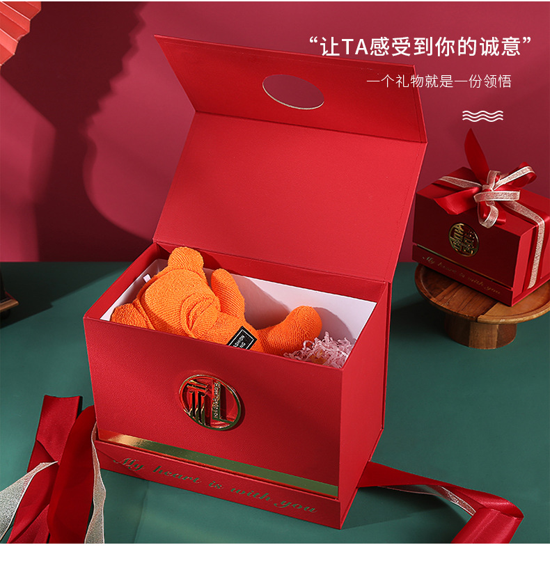 创意中国风结婚喜糖包装盒婚礼回礼伴手礼盒子大号加厚礼品空盒详情3