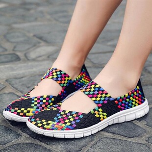 W 77553 Handwoven Flat Women's Shoes �ֹ�����ƽ��ŮЬ �羳
