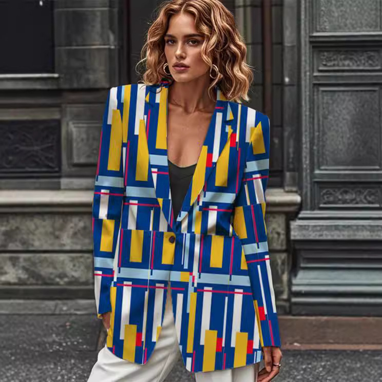 2024 Cross-border Autumn and Winter New Fashion Sexy Slim Jacket Women's Top suit Casual Suit Jacket Women