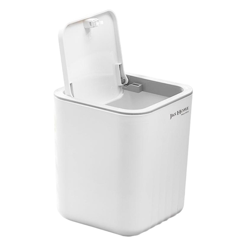 Escritorio Mini bote de basura de plástico coche creativo baño lavado y tocador Prensa bote de basura con tapa