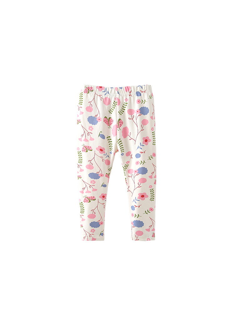 Malwee niñas leggings transfronterizos otoño y invierno nuevos niños europeos y estadounidenses impresión de aire extranjero cintura elástica pantalones lindos image 5