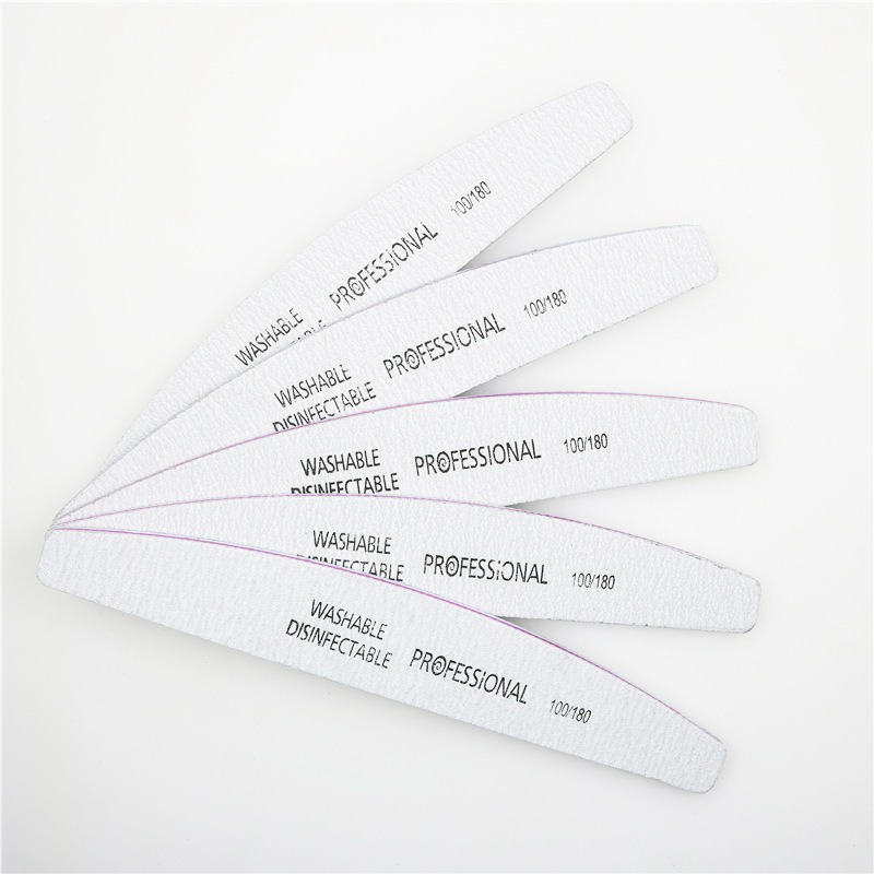 5 paquetes de limas de uñas profesionales de medio mes