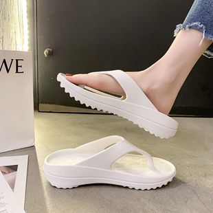 Thick-soled sandals cross-border ins South Korea women's flip-flops fashion outerwear men's thickened soft-soled couple flip-flops