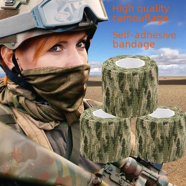 Manufacturer Wholesale Outdoor Sports Self-Adhesive Camouflage Elastic Bandage Non-Woven Finger Anti-Wear Finger Protection Bandage Wholesale