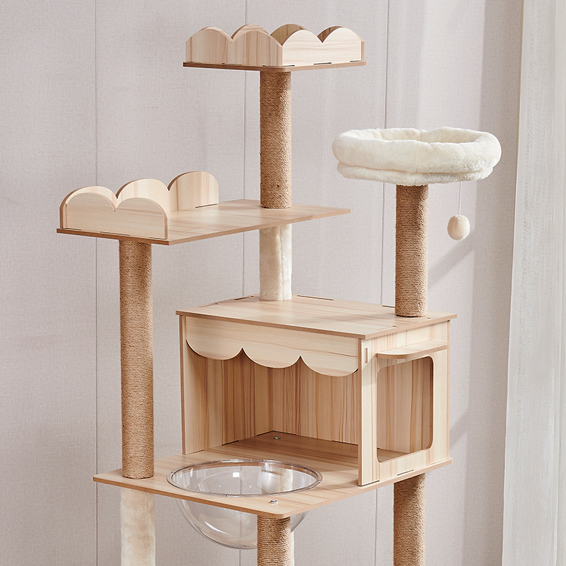 Lefei suministros para mascotas de gran tamaño gato escalada rack gran nido de mascotas cuatro estaciones universal Comercio exterior espacio cápsula gato escalada rack gato nido