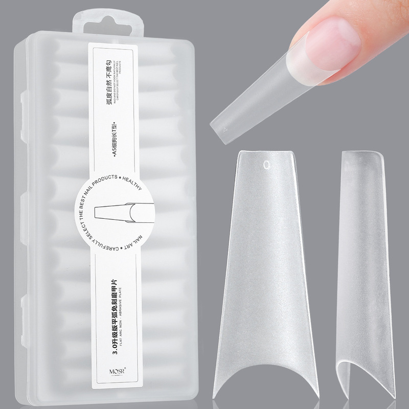 Transparent Nail Pieces Nail 240 Pieces Boxed Thin Frosted Traceless Extension Full Half Covering Nail Wearable Nail Pieces