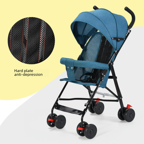 Manufacturer direct sales wholesale baby stroller can sit and lie light folding baby children hand push umbrella car one piece delivery
