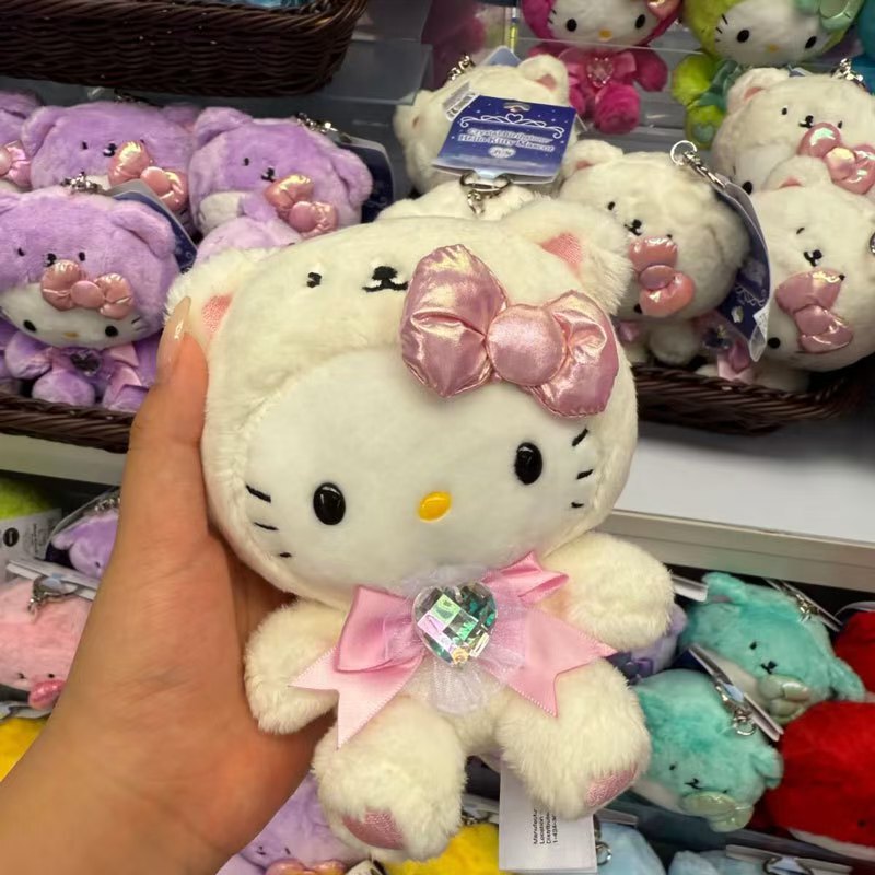 美版sanrio新款Hellokitty小挂件凯迪猫12月份毛绒玩具挂饰礼品|undefined