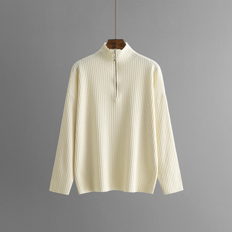 910g Weight Long Sleeve Sleeve Length knit Fabric Type Pant Co-ord Set Sets Type 2 Pieces Set Quantity Daily Occasion Turtleneck Neckline Regular Fit Fit Type Solid Color Pattern Spring, Autumn Season Women's Gender Zipper Design Simple Style Style Daily Women's Simple Style Solid Color Knit Zipper Pant Co-ord Set Pants Sets 7