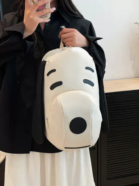 New Cute Cartoon Puppy Backpack for Elementary, Middle, and High School Students, Versatile and Large-Capacity Travel Backpack