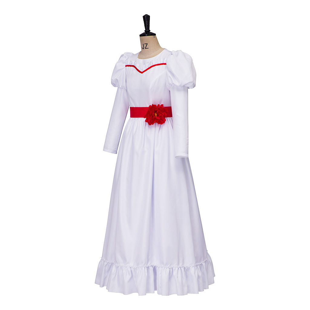 할로윈 원피스 CONJINGDOLL ANNABEL 코스프레 의상 할로윈 공포 화이트 원피스