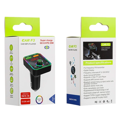 Car mp3, Retractable Cable - pdf3-qc30-fast-charge
