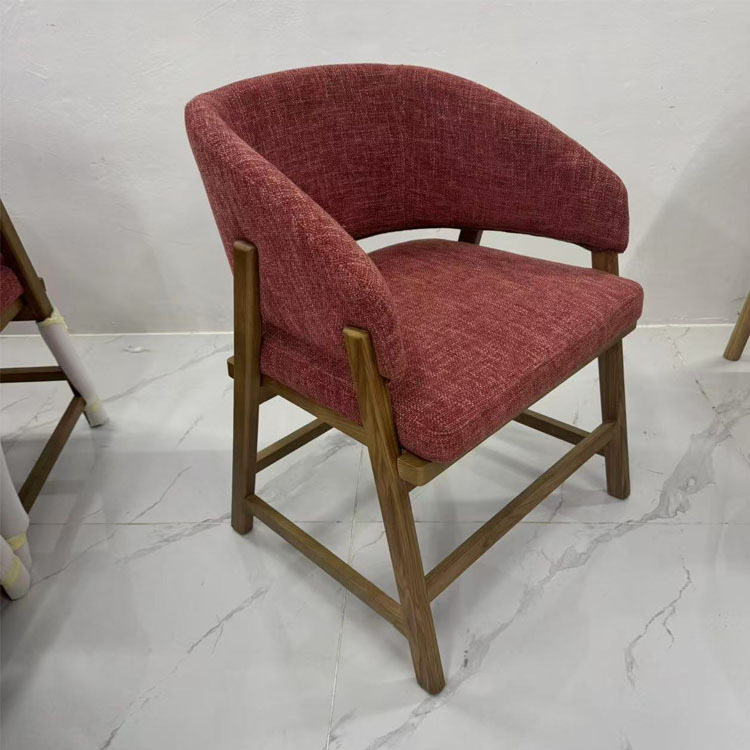Mesa de comedor de hotel de caja de madera maciza cadena de restaurantes occidentales diseñadores de estilo antiguo asiento de tela de caña